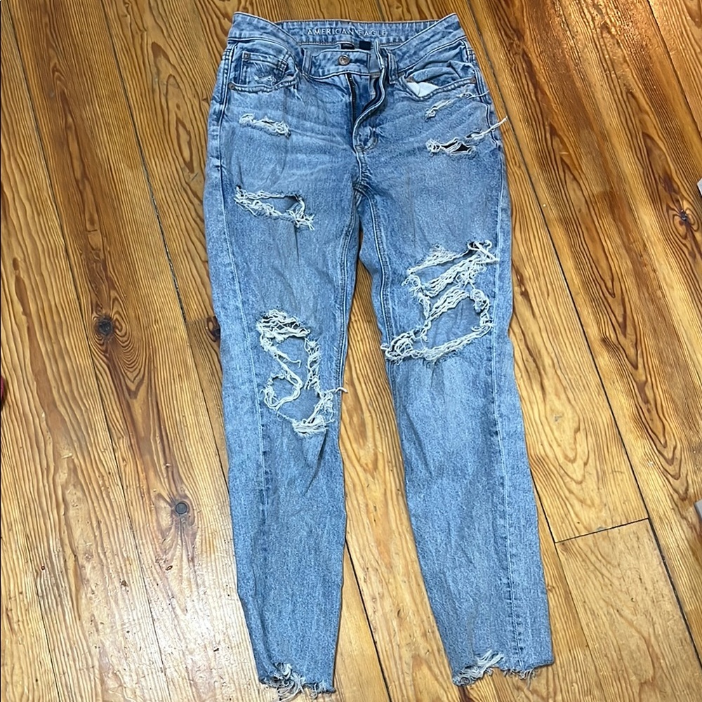 Distressed Blue Jeans for Women